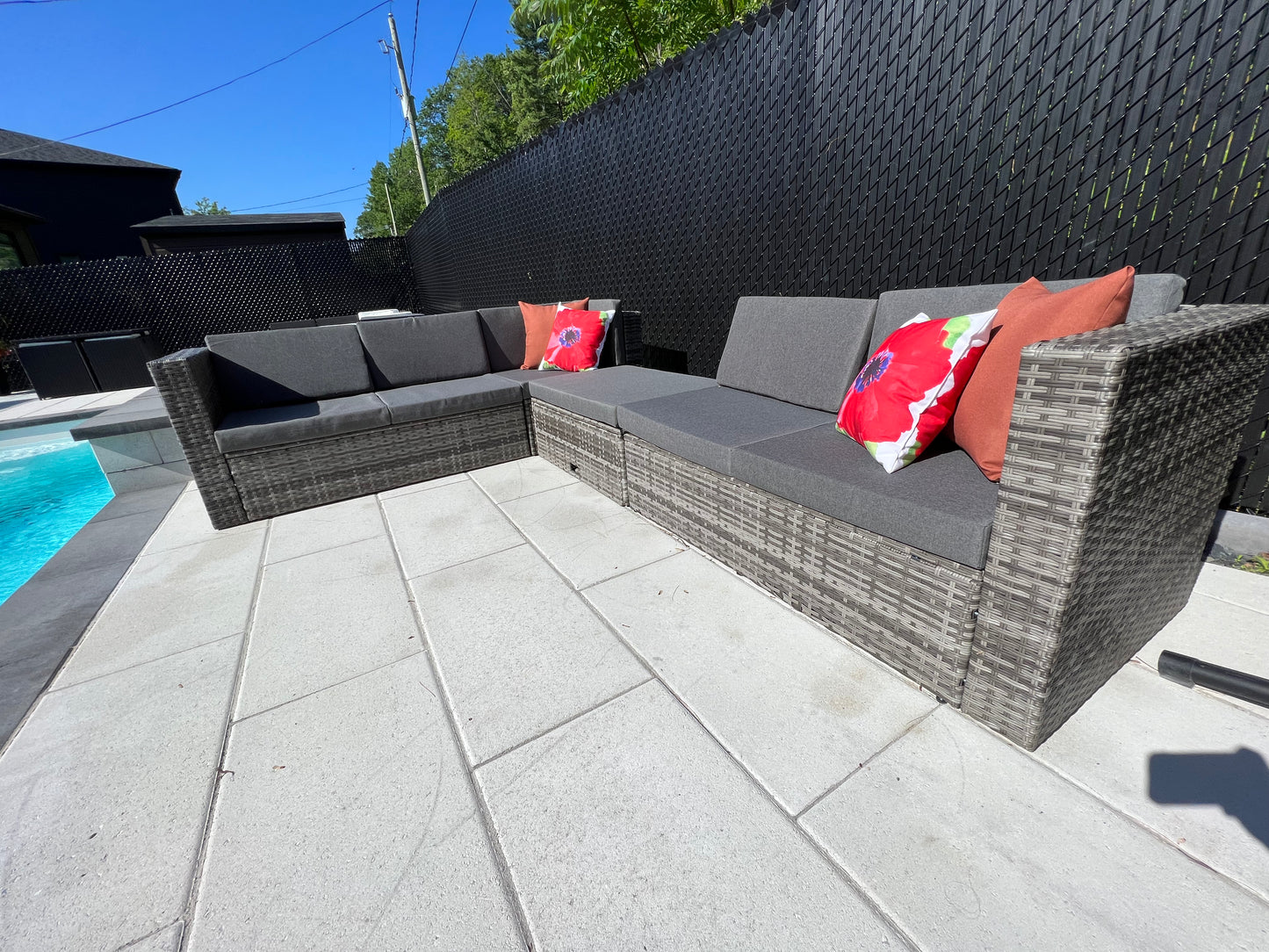 Sectionnel table rangement intégrée