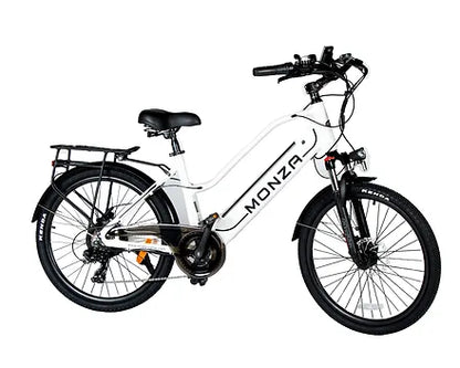 Vélo électrique Monza blanc — 500 W (48 V, 10 Ah / 480 Wh)
