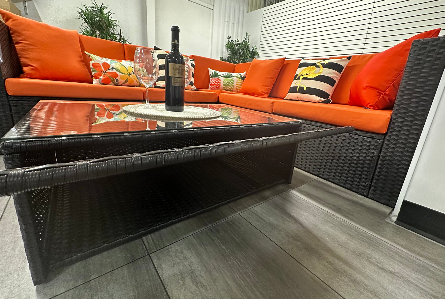 Sectionnel table rangement intégré