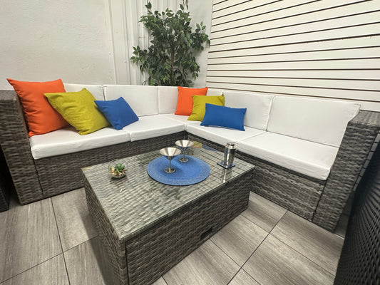 Sectionnel table rangement intégrée